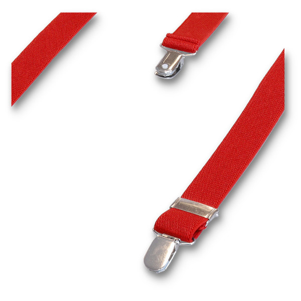 Hellrote schmale Hosenträger (2)