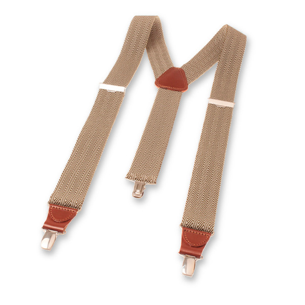 XIV Hosenträger - Fischgrätmuster Olivgrün (2)