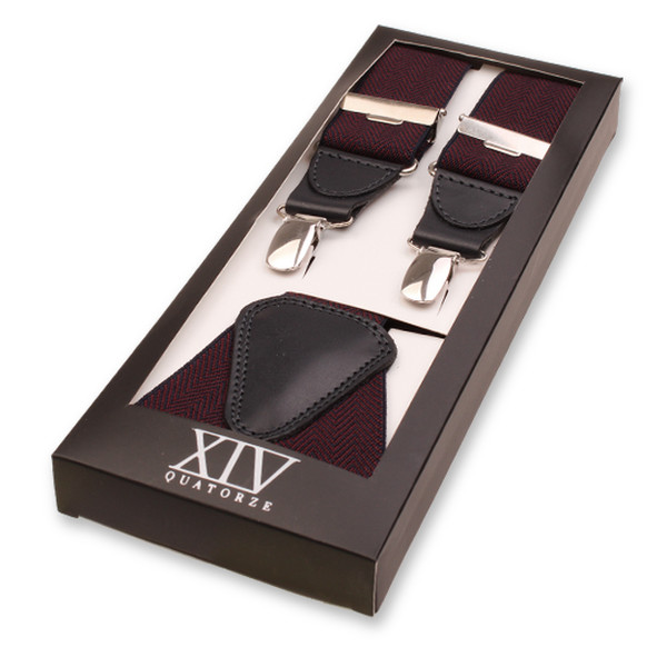 XIV Hosenträger - Fischgrätmuster Rot Blau (1)