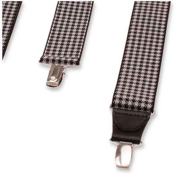 XIV Hosenträger - Hahnentrittmuster Schwarz (3)