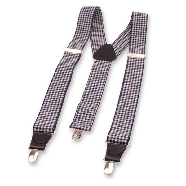 XIV Hosenträger - Hahnentrittmuster Dunkelblau (3)