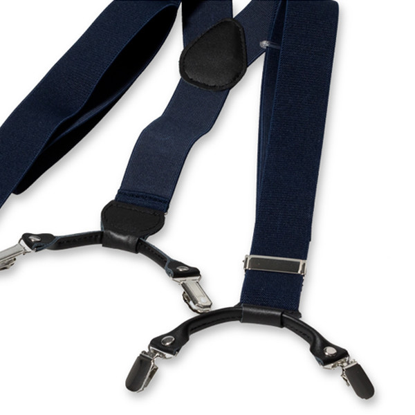 Dunkelblaue Hosenträger mit Klammern (3)