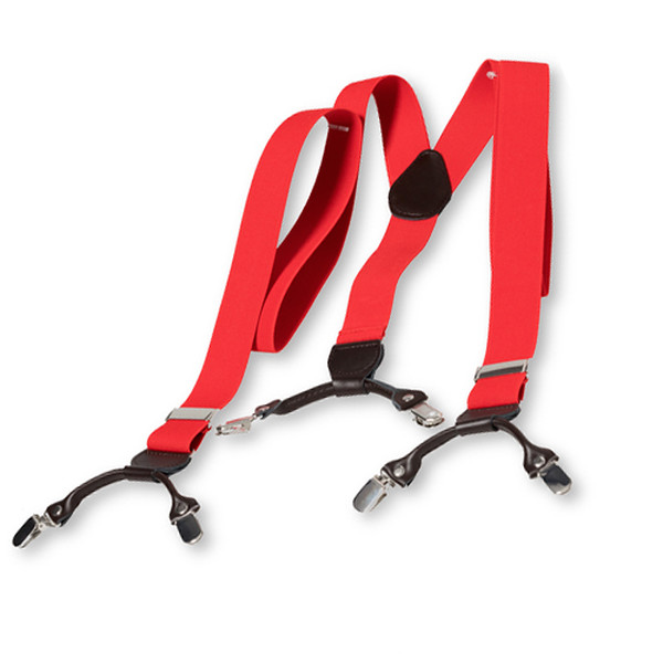 Rote Hosenträger mit Klammern (2)