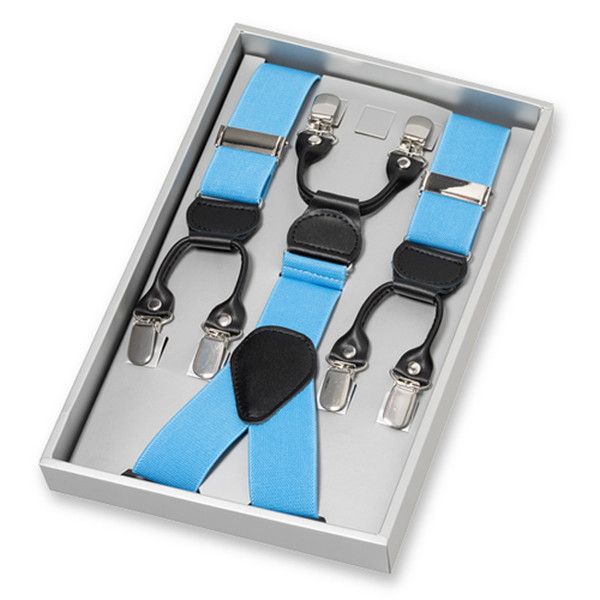 Hellblaue Hosenträger mit Klammern (1)