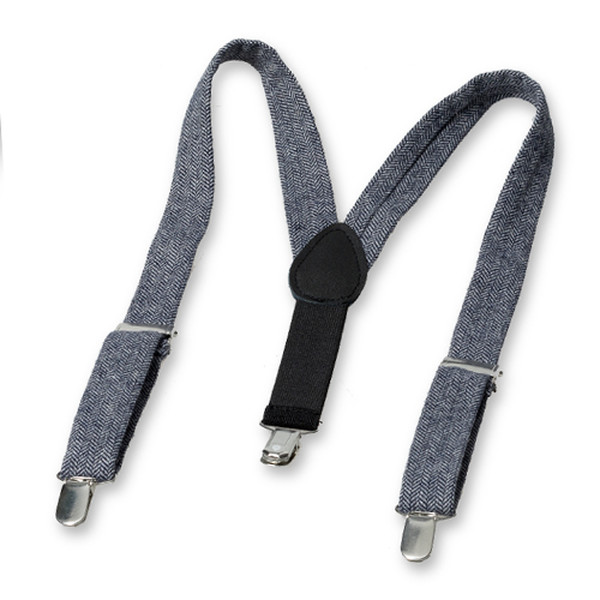 Dunkelblaue Hosenträger für Kinder aus Woll (2)