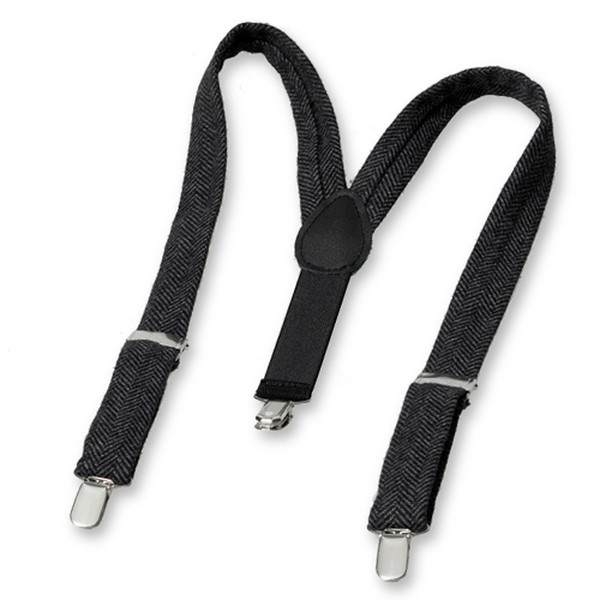 Grau- Schwarz Hosenträger für Kinder aus Woll (2)