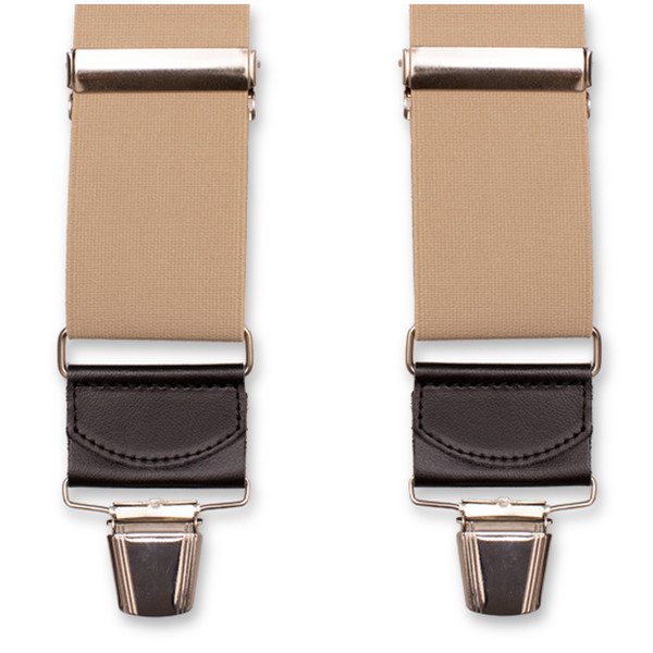 Beige Extra Breite Hosenträger (1)