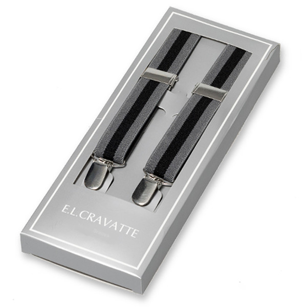 Gestreifte Hosenträger für Damen Schwarz Grau (1)