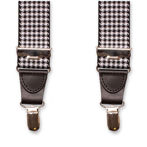 XIV Hosenträger - Hahnentrittmuster Schwarz (4)