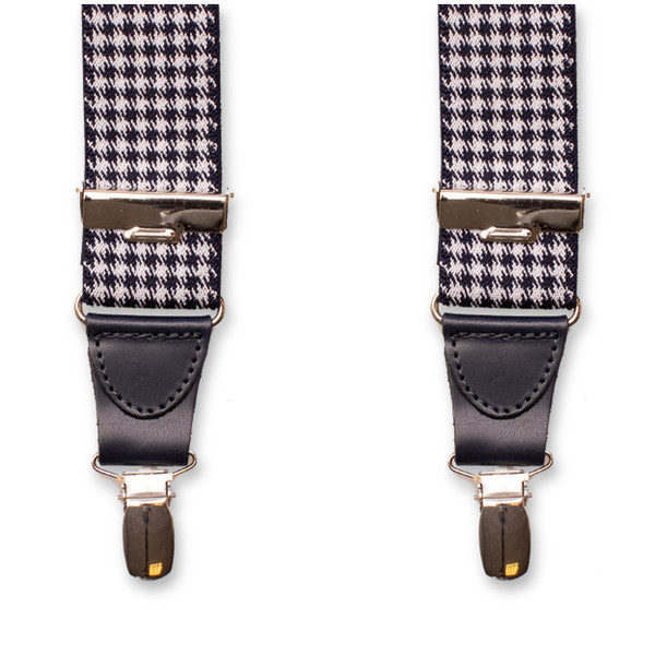 XIV Hosenträger - Hahnentrittmuster Dunkelblau (2)