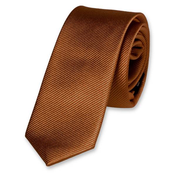 Super schmale Krawatte hellbraun (1)