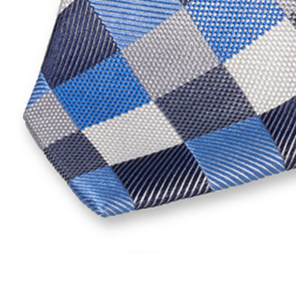 Krawatte Blau-Grau - Karo (2)