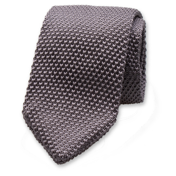Gestrickte Krawatte Anthrazit (1)