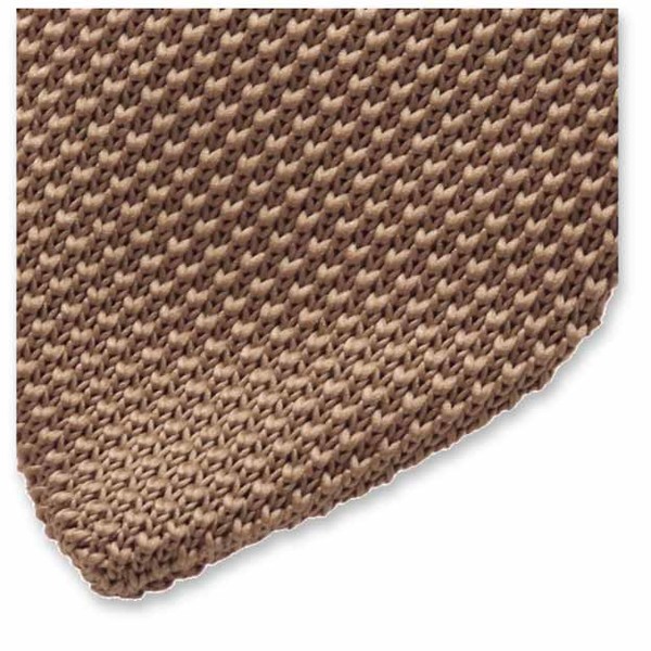 Gestrickte Krawatte Beige (2)