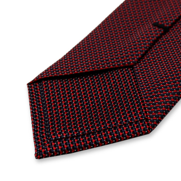 Krawatte rot-blaues Muster (2)