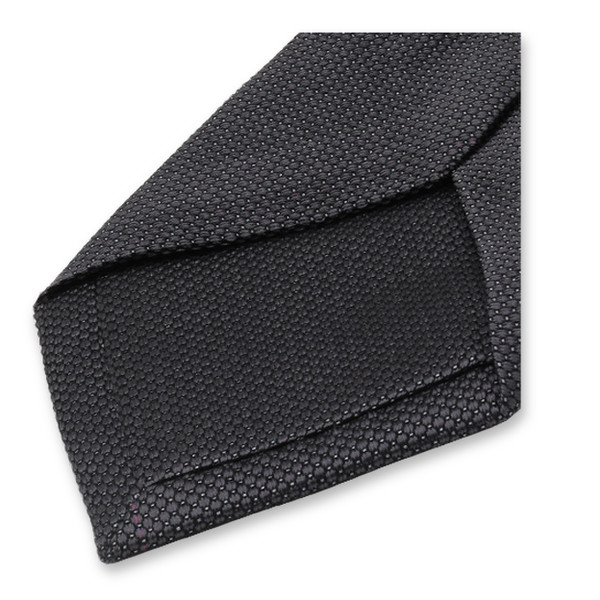 Anthrazitgraue Luxuskrawatte mit modernem Muster (3)