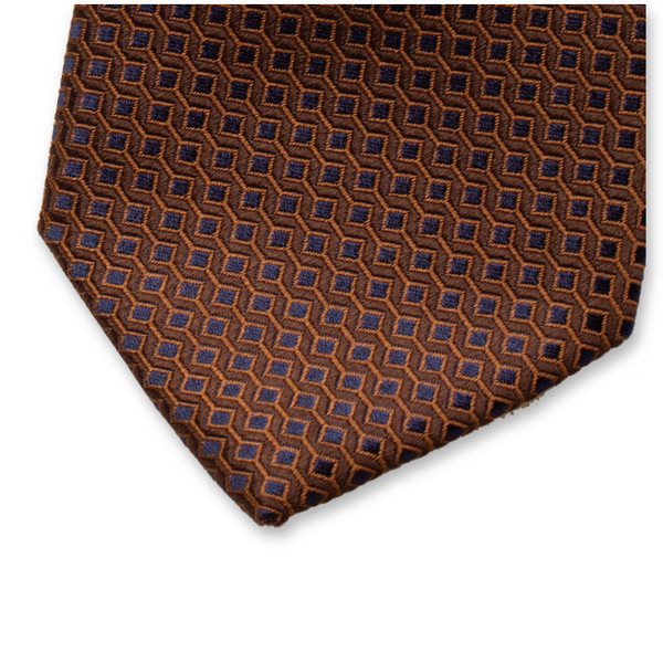 Krawatte mit modernem Muster - Braun (2)