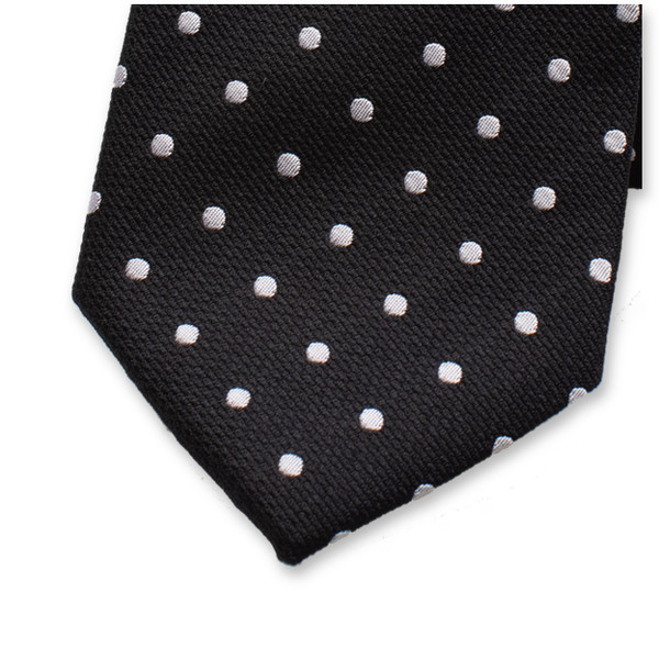 Schwarze Krawatte Polkadot (2)