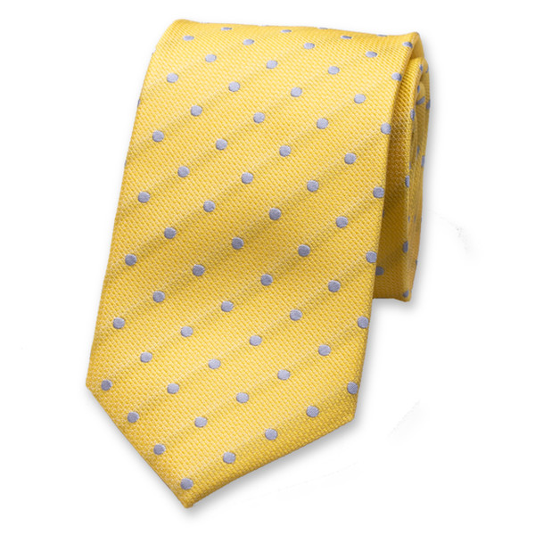 Gelb Krawatte - Hellblau Polka Dot (1)