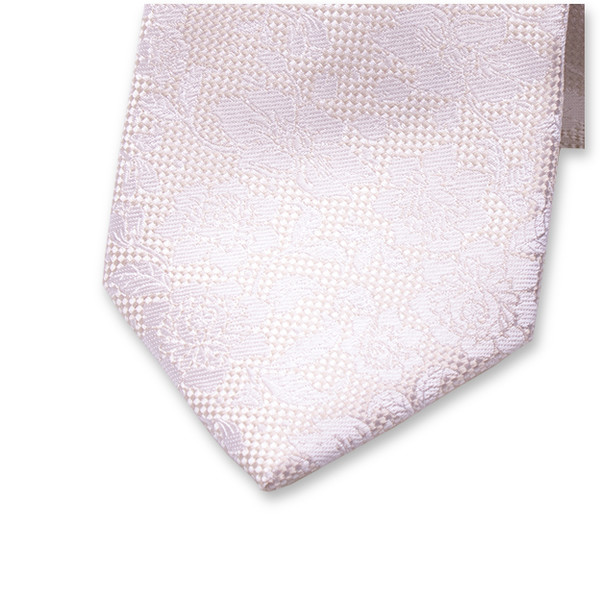 Weiße Krawatte - Jacquard-Spitzenmuster (2)