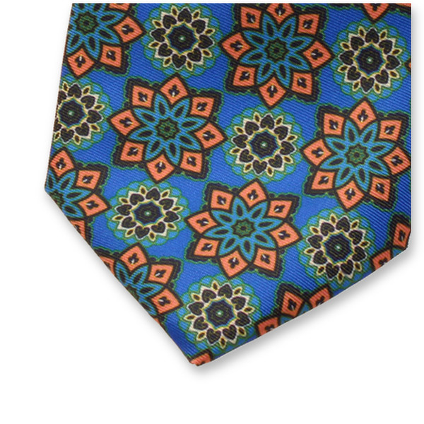 Kobaltblaue Medaillon-Krawatte (2)