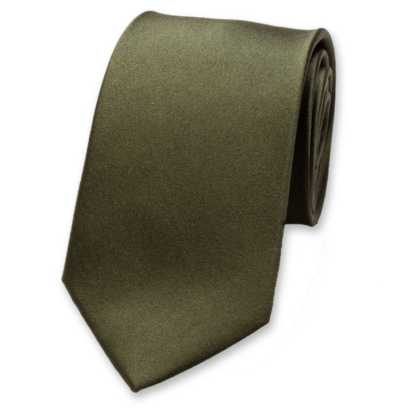 Dunkelgrüne Satinkrawatte (2)