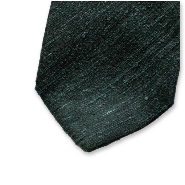 Dunkelgrüne Krawatte - Italienische Seide (2)