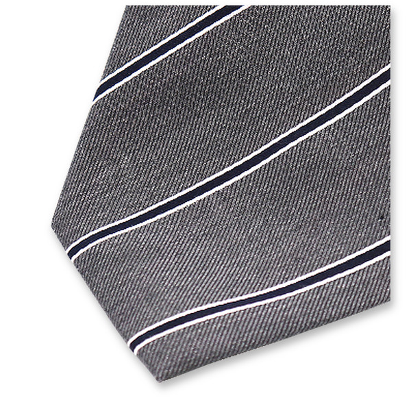 Luxuriöse dunkelgraue Krawatte - Streifen (2)