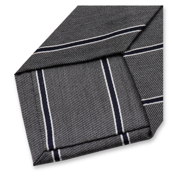 Luxuriöse dunkelgraue Krawatte - Streifen (3)