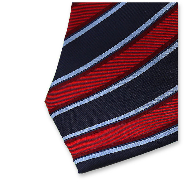 Blau - Rot Gestreifte Krawatte (2)