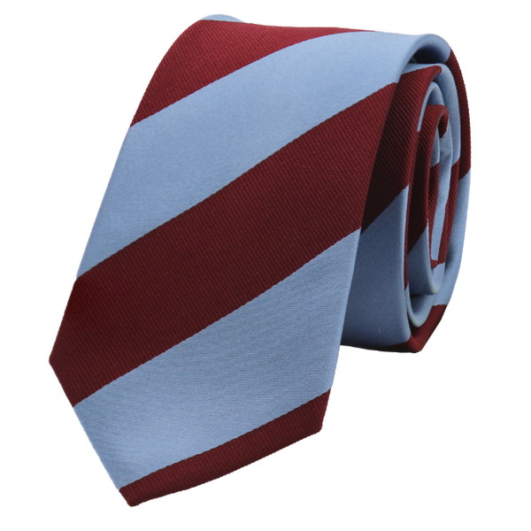 Krawatte Breite Streifen - blau bordeaux (1)