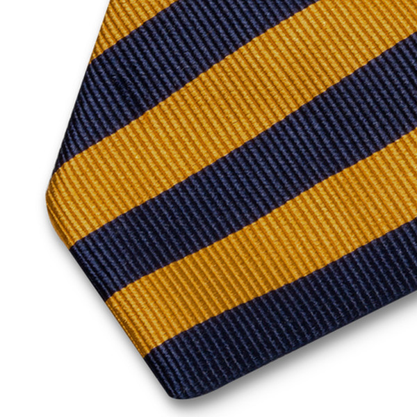 Streifenkrawatte ockergelb/dunkelblau (2)