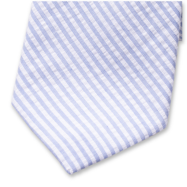 Seersucker-Krawatte – Hellblau (2)