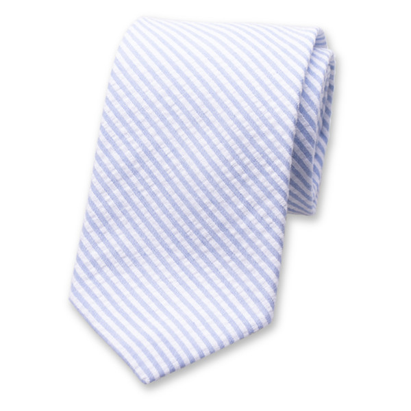 Seersucker-Krawatte – Hellblau (1)