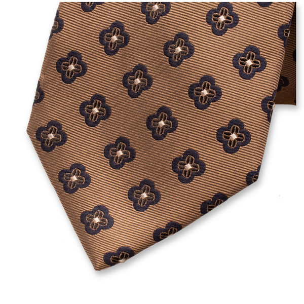 Beige Luxus Krawatte Blumen (2)