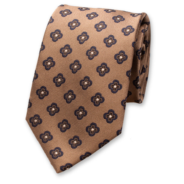 Beige Luxus Krawatte Blumen (1)