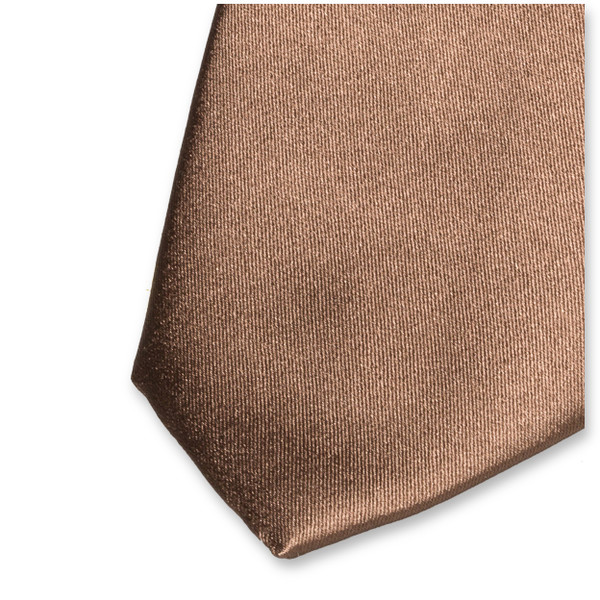 Goldbraune Krawatte – italienische Satinseide (2)