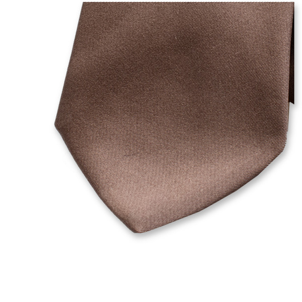 Taupe Krawatte - Italienische Satinseide (2)