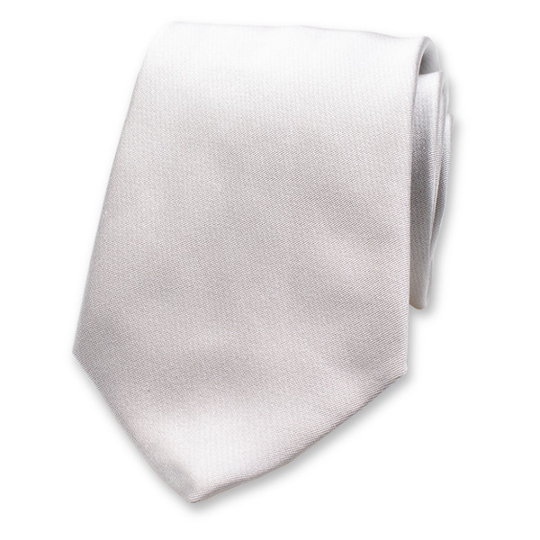 Silbergraue Krawatte - Italienische Satinseide (1)