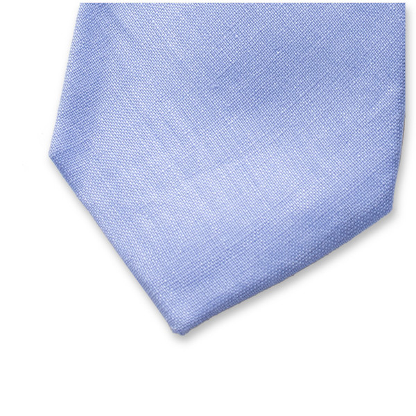 Hellblaue Krawatte aus Leinen  (2)