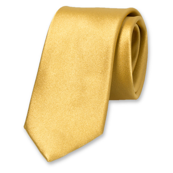 Goldene Damenkrawatte - Satinseide (1)