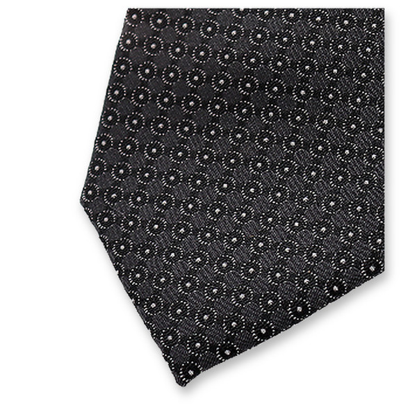 Schmale schwarze Krawatte – Kreis (2)
