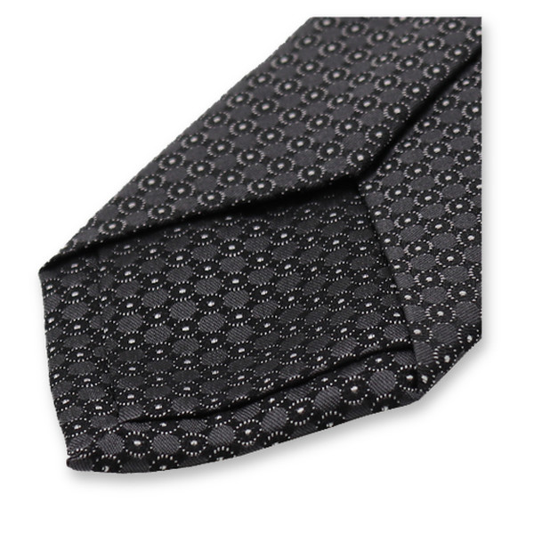 Schmale schwarze Krawatte – Kreis (3)