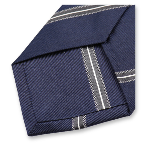 Schmale blau-grau gestreifte Krawatte (3)