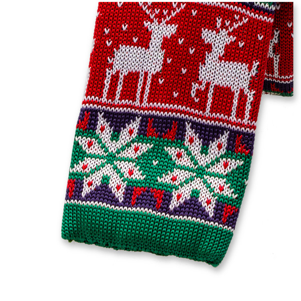 Weihnachtskrawatte grün/ rot/ weiß (2)