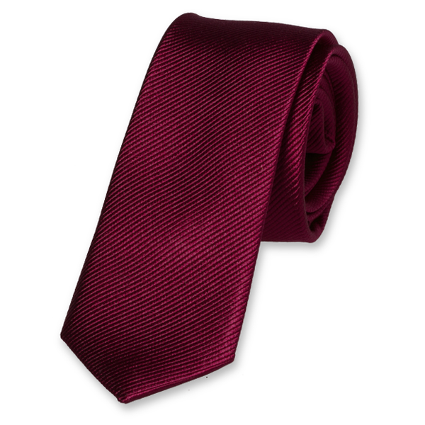 Super schmale Krawatte Weinrot (1)