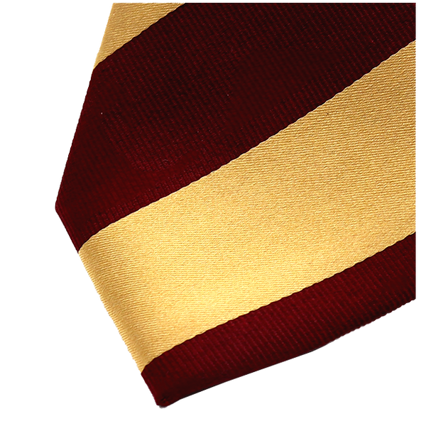 Krawatte Breite Streifen - bordeaux gelb (2)