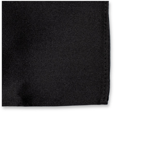 Schwarze Satin Einstecktuch (1)