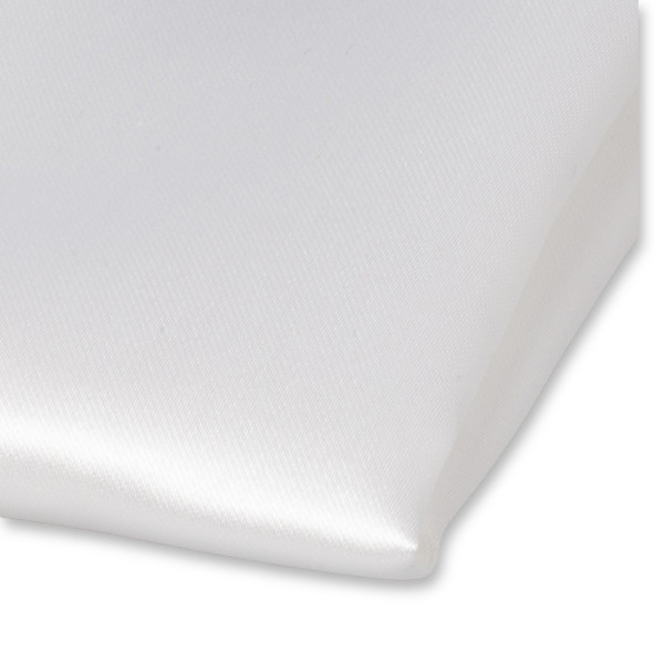 Weißes Einstecktuch Polyester Satin (2)