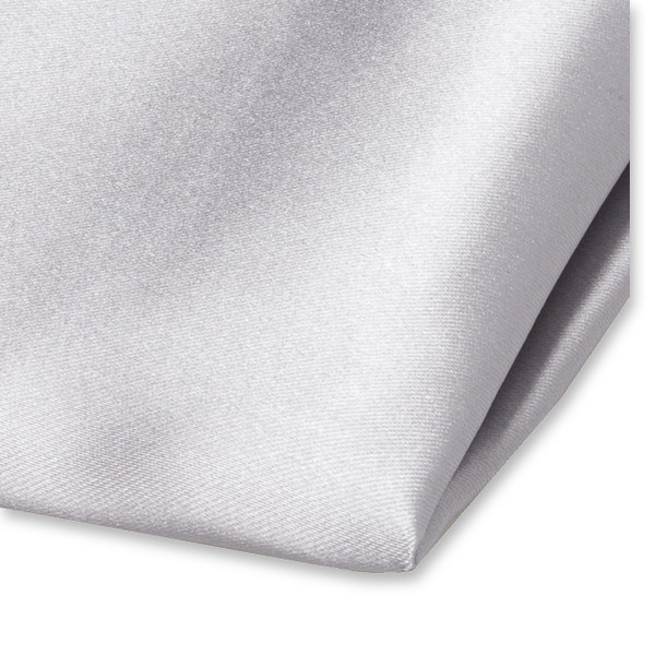 Graues Einstecktuch Polyester Satin (2)